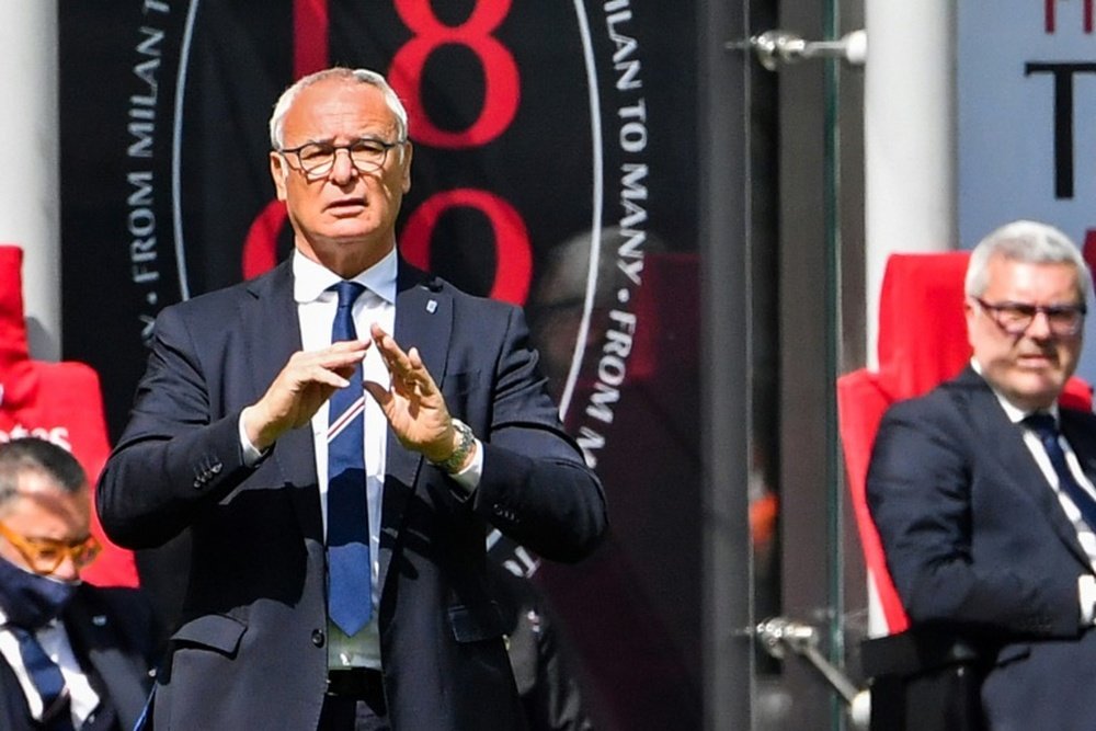 Ranieri leaves Sampdoria after around two years in charge. AFP