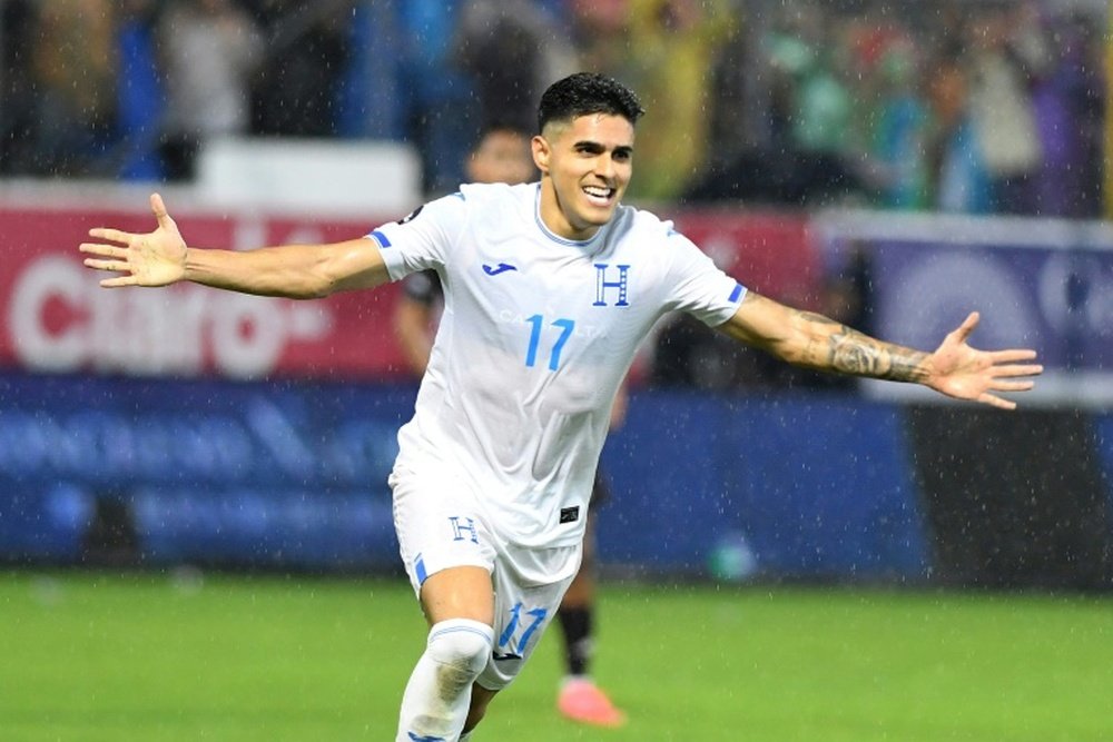Luis Palma netted his team's second goal in a 2-0 win over Mexico. AFP