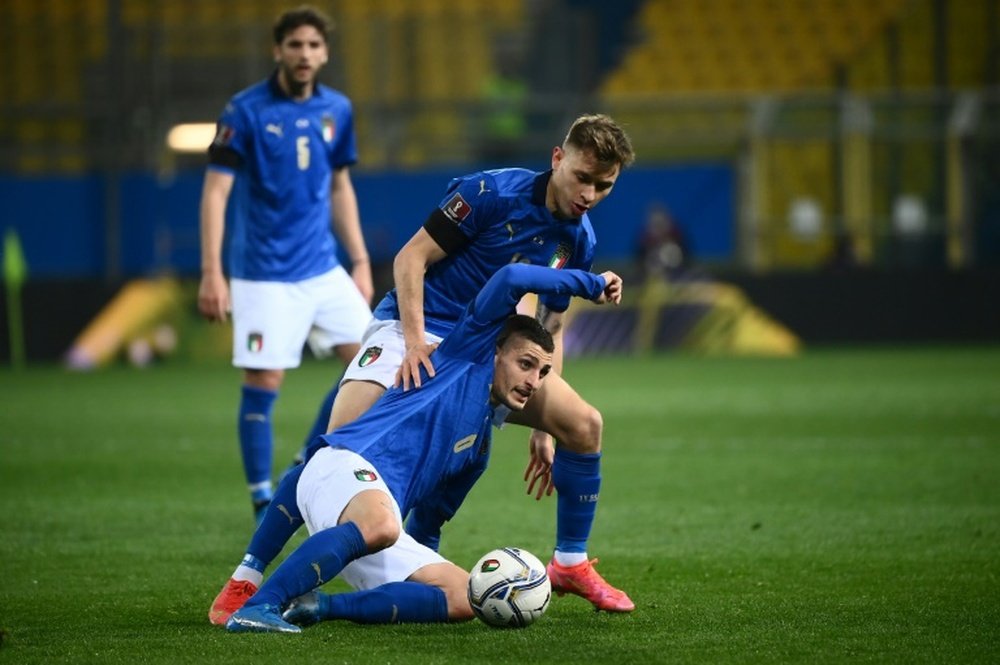 Verratti missed Italys Euro 2020 opener with a knee injury. AFP