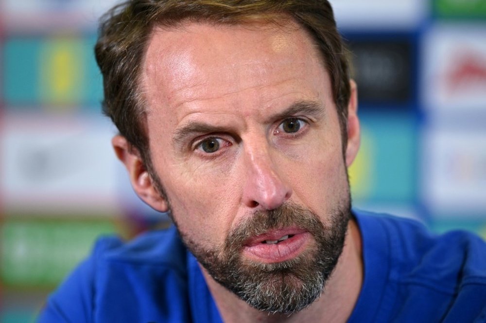 England's Southgate says playing in near-empty stadium is 'embarrassing'. AFP