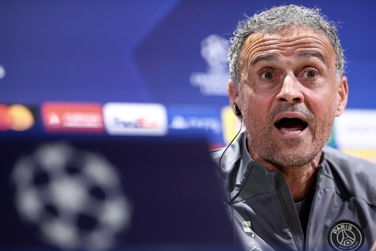 Paris Saint-Germain coach Luis Enrique spoke to reporters on Tuesday. AFP
