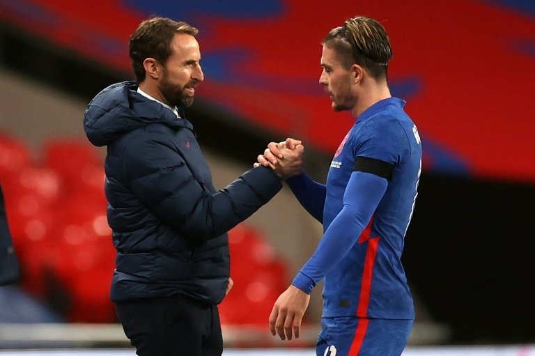 Gareth Southgate believes Jack Grealish can handle the pressure of playing for England. AFP