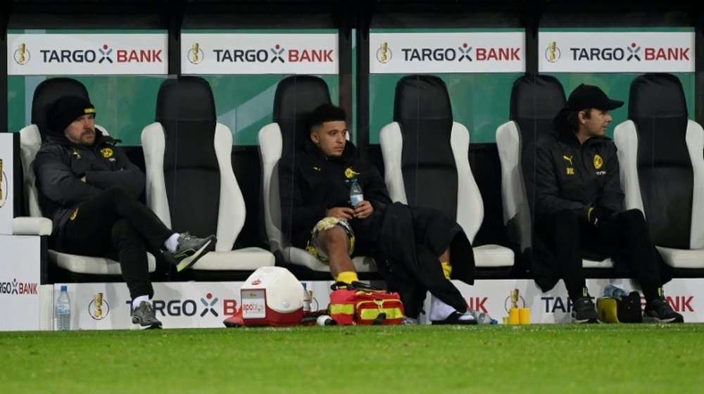 Jadon Sancho has been ruled out of Sevilla game through injury. AFP