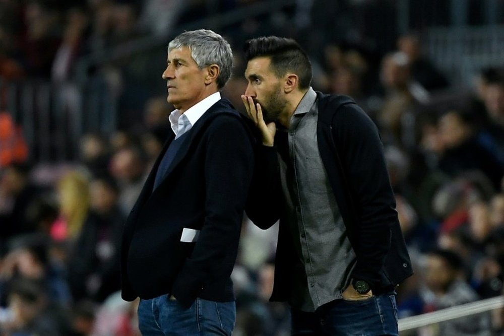 Setien admits Sarabia should have spoken to his players differently. AFP