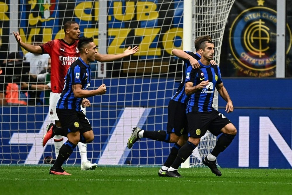 Inter roll over Milan in the derby. AFP