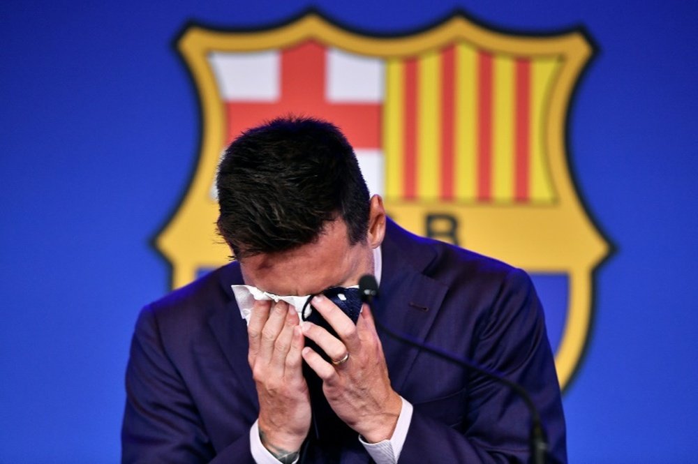 Joan Laporta hoped Lionel Messi would have agreed to play for Barca for free. AFP