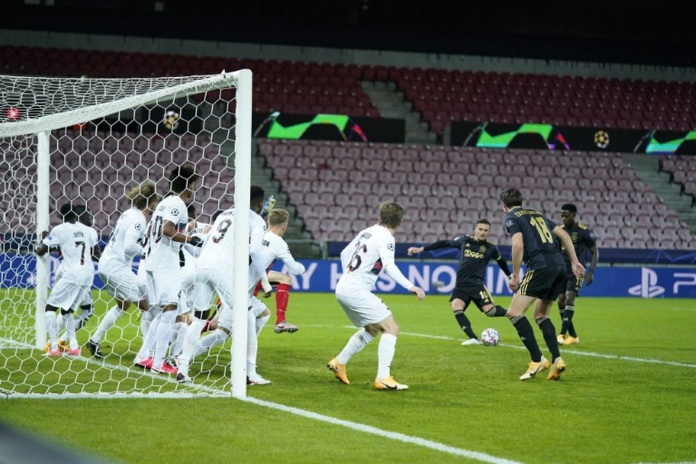 Dusan Tadic scored the crucial goal in Ajaxs 2-1 win at Midtjylland. AFP