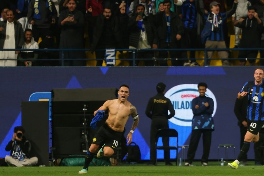 Martinez scored last-gasp winner for Inter Milan in the Italian Super Cup final. AFP