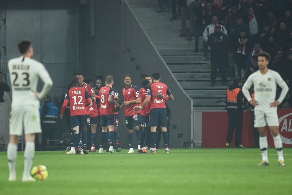 PSG could've won the title this weekend, but instead they lost 5-1 to Lille. AFP