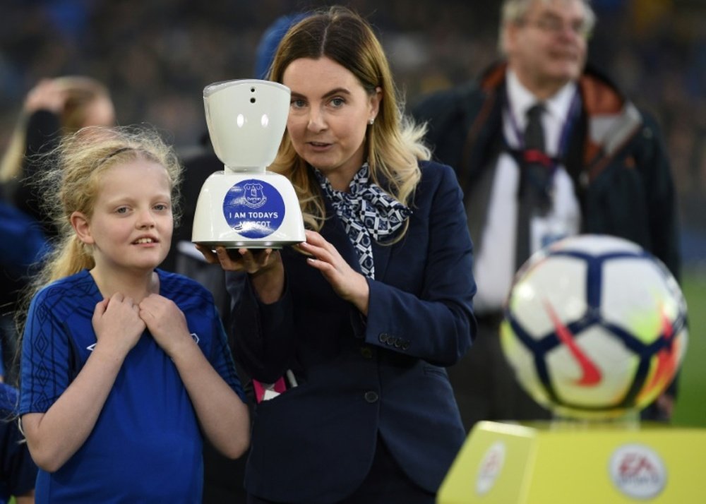 The robot allowed Jack to be a virtual matchday mascot. AFP