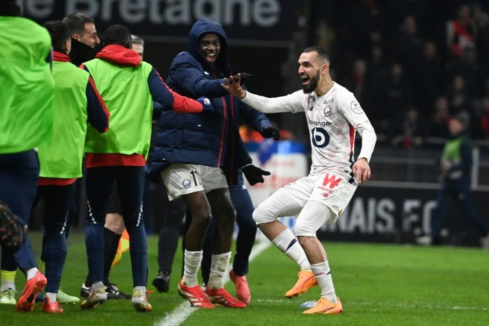 Bentaleb came off the bench after 76 minutes to score against Rennes. AFP