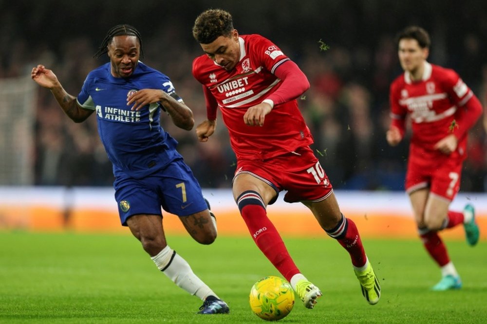 Morgan Rogers (C) has joined Aston Villa from Middlesbrough. AFP