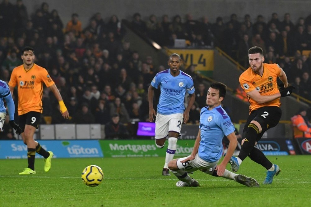 Man City's title bid in tatters after collapse at Wolves