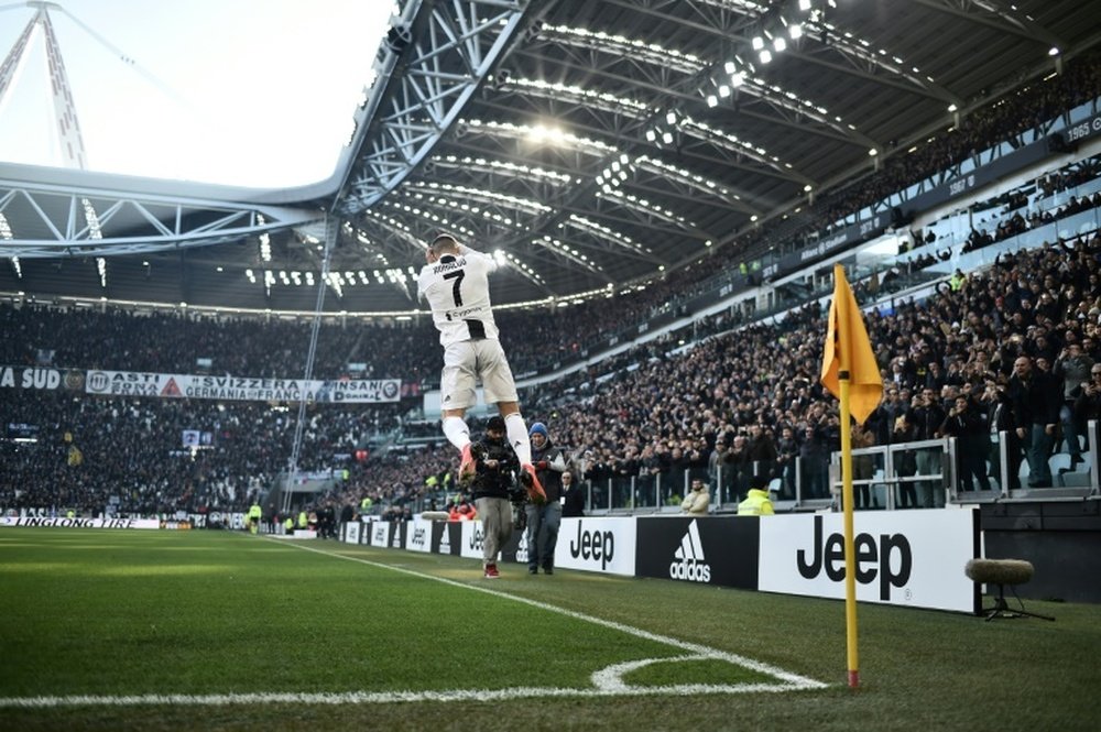 Cristiano Ronaldo scored the 100th goal this season for Juventus in all competitions. AFP