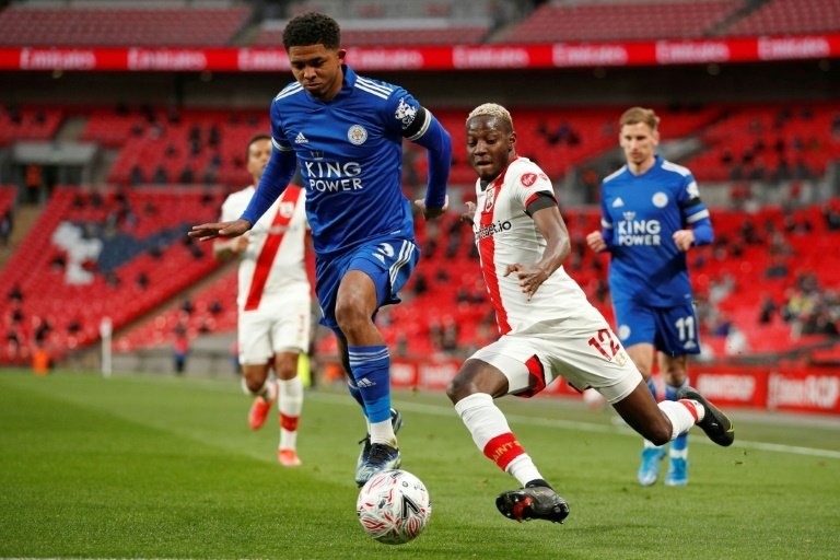 Mali star Moussa Djenepo (R) plays his football for Southampton. AFP