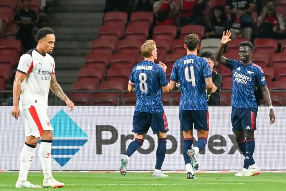 Arsenal kicked off their pre-season campaign with a win over Milan. AFP
