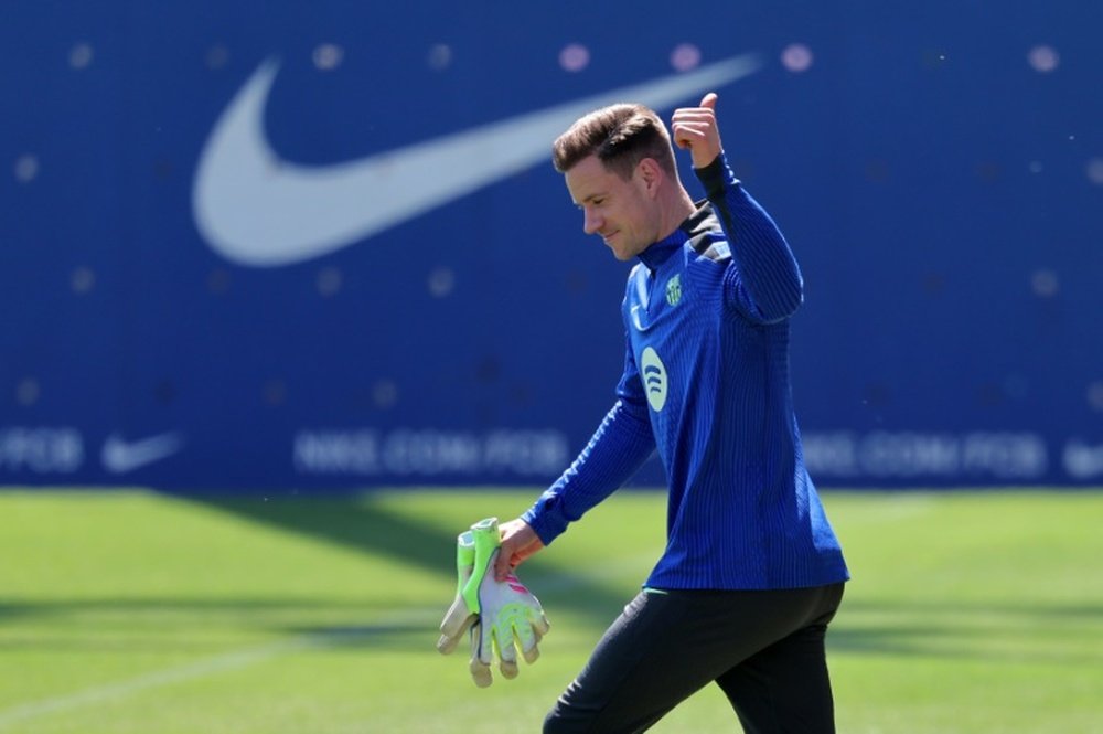 Ter Stegen is set to play for the first time since September against Valladolid. AFP