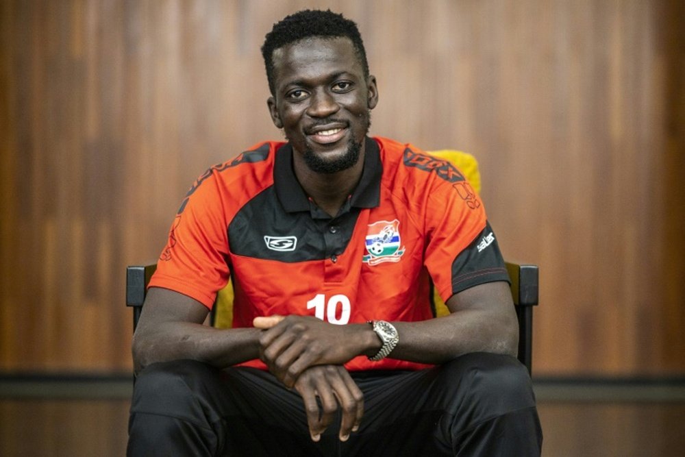 Musa Barrow is loving his time at the African Cup of Nations. AFP