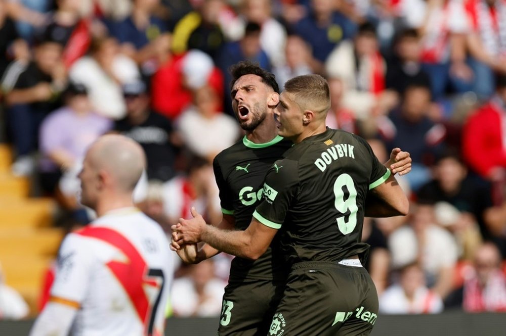 Dovbyk scored in Girona's win at Rayo Vallecano on Saturday. AFP