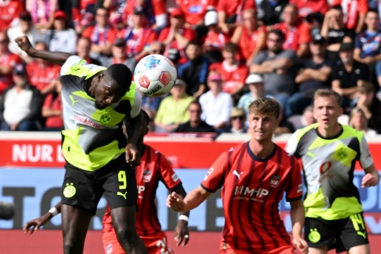 Serhou Guirassy has scored in eight straight league games for Borussia Dortmund. AFP