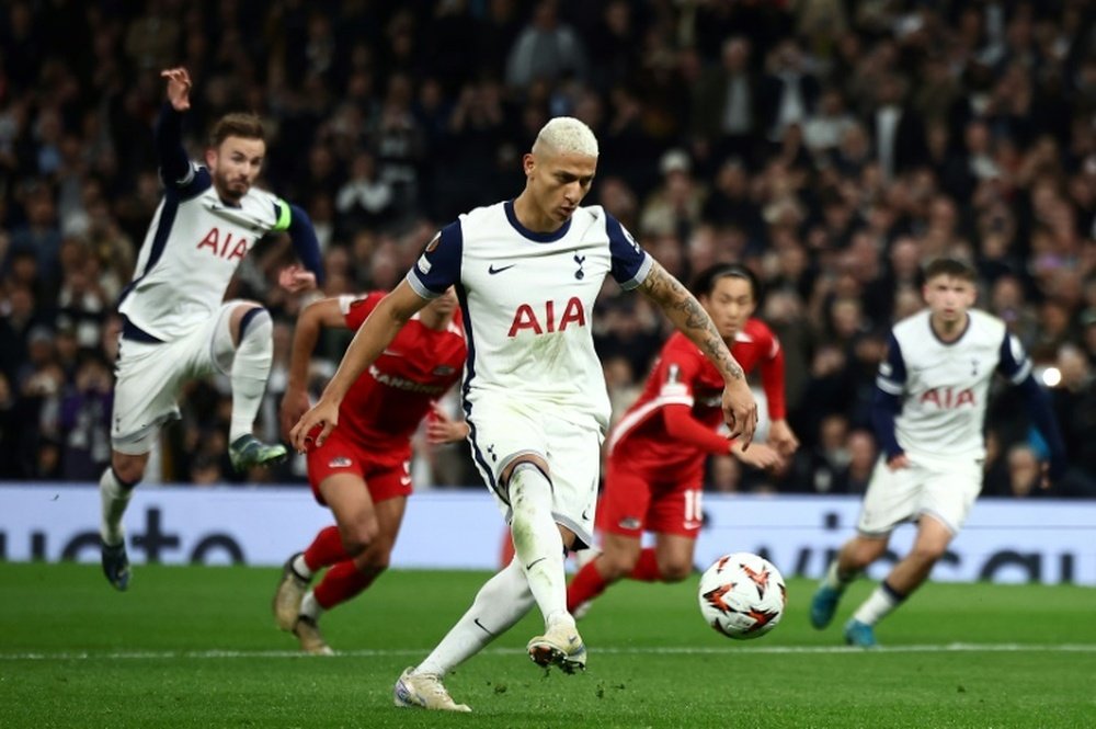 Richarlison scored Tottenhams only goal from the spot in their 1-0 win over AZ. AFP