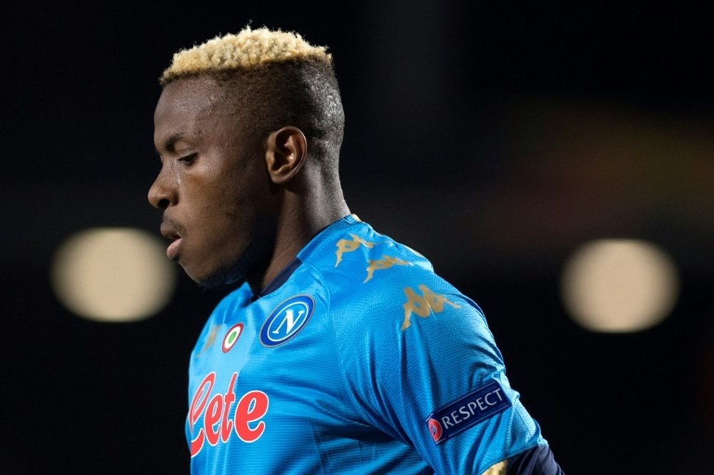 Victor Osimhen has scored just twice for Napoli since arriving in the summer from Lille. AFP
