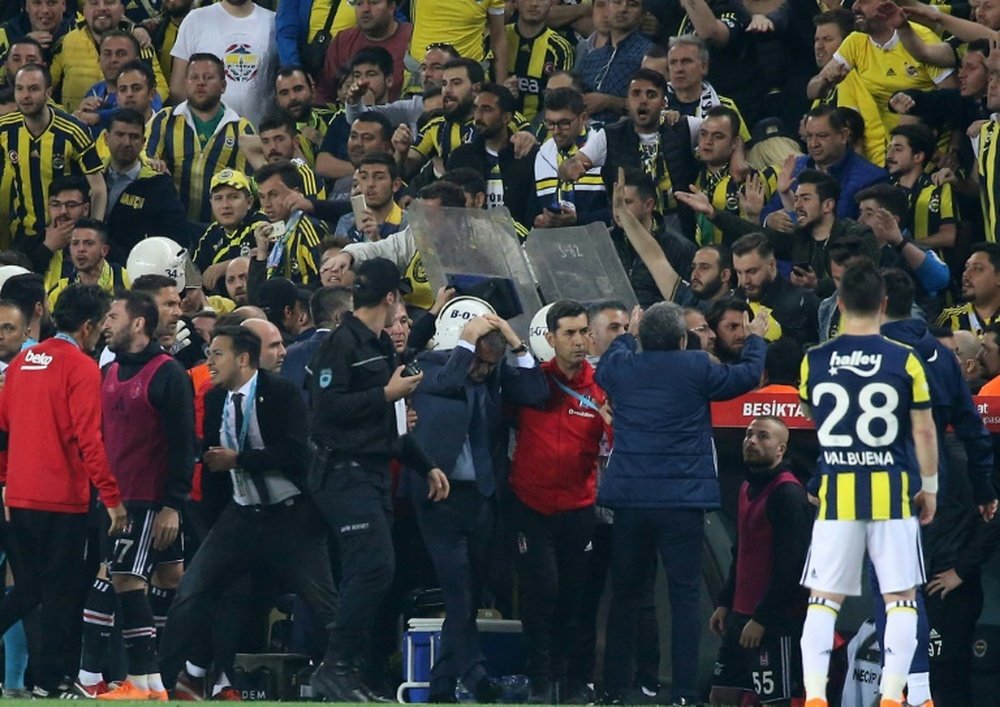 Besiktas are appealing against the decision to complete the game. AFP