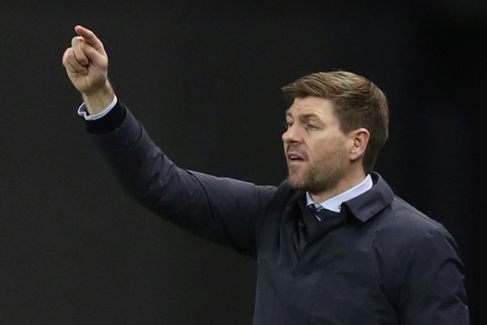 Steven Gerrard has led Rangers to an unbeaten season in the league. AFP