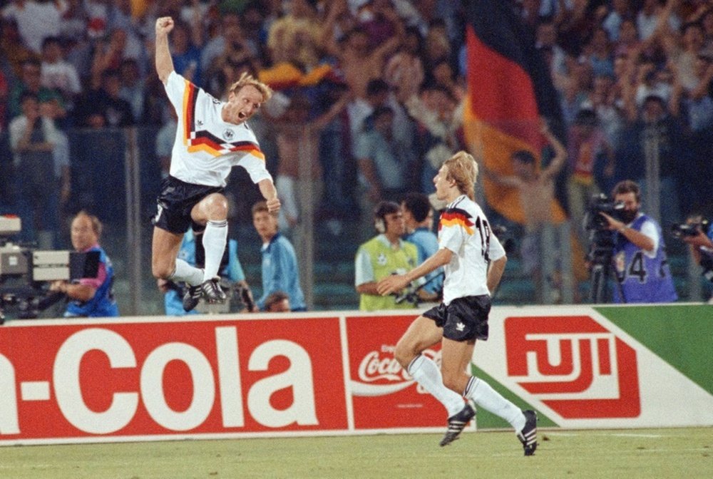 Brehme late penalty sealed victory for West Germany over Argentina in the 1990 WC final. AFP