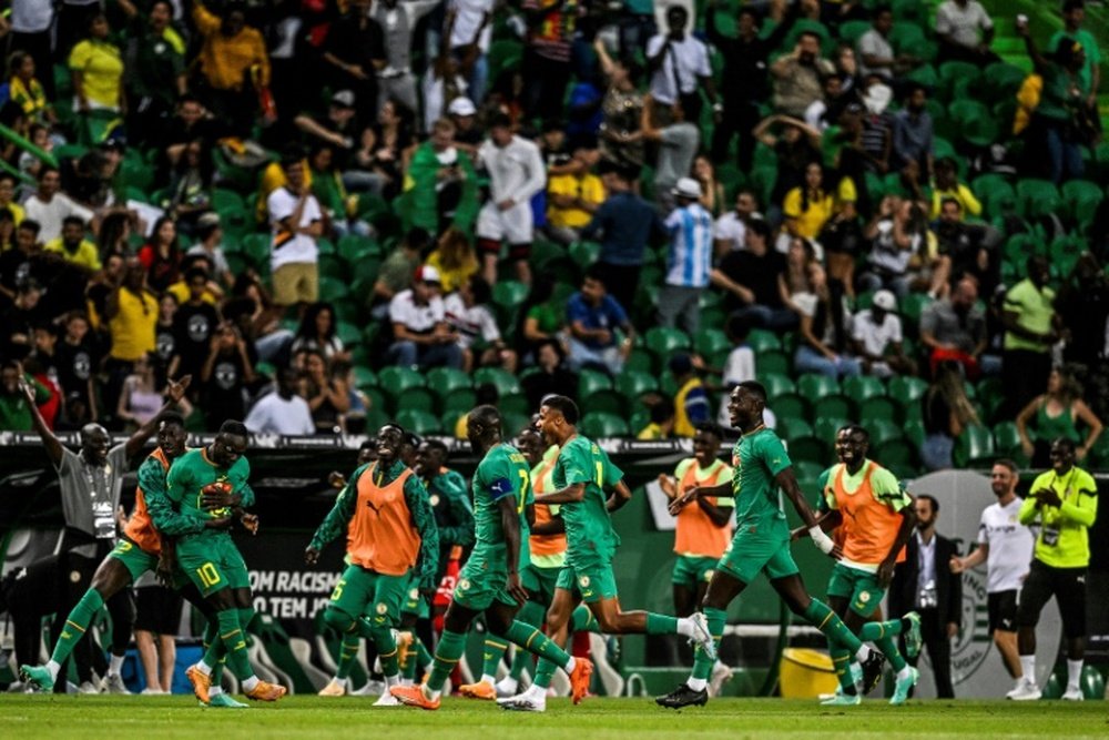 Sadio Mane struck twice against Brazil. AFP