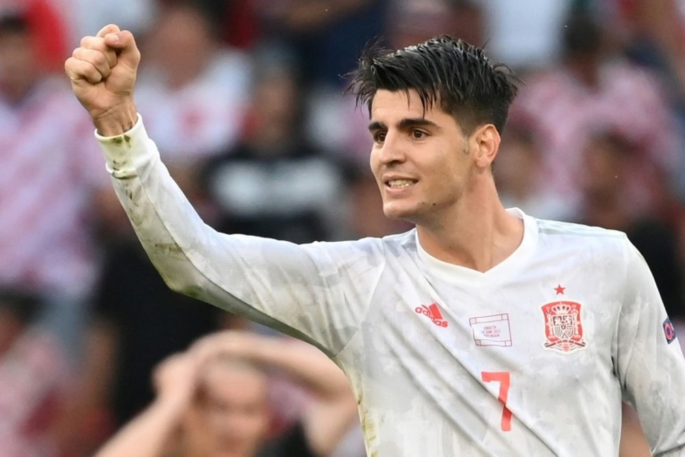Alvaro Morata silenced his critics after his performance against Croatia. AFP