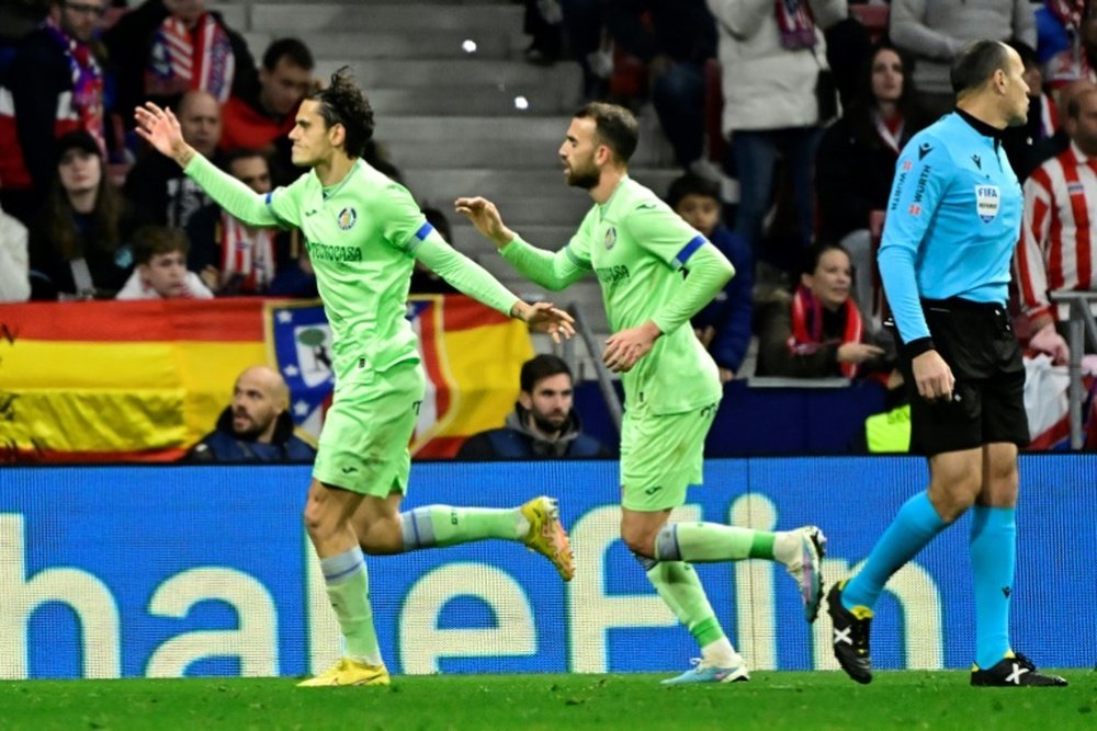 Enes Unal gave Getafe a point against Atletico Madrid. AFP