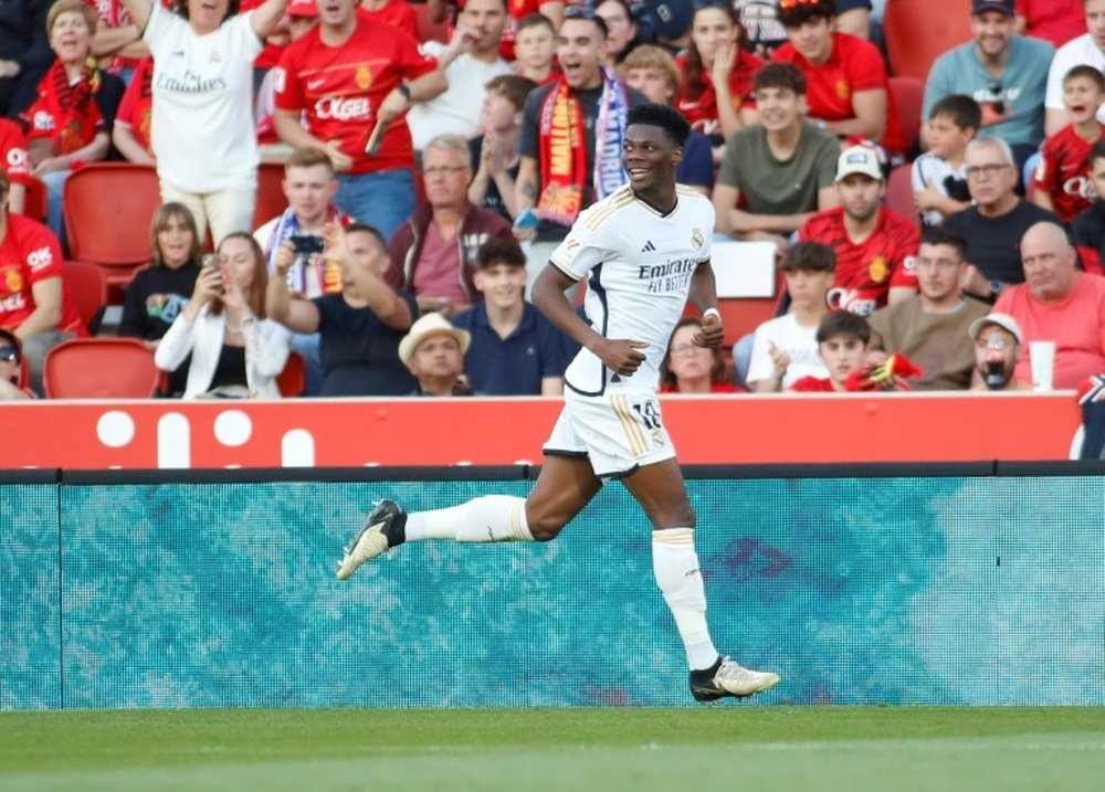 Tchouameni scores the winning goal for Madrid. AFP