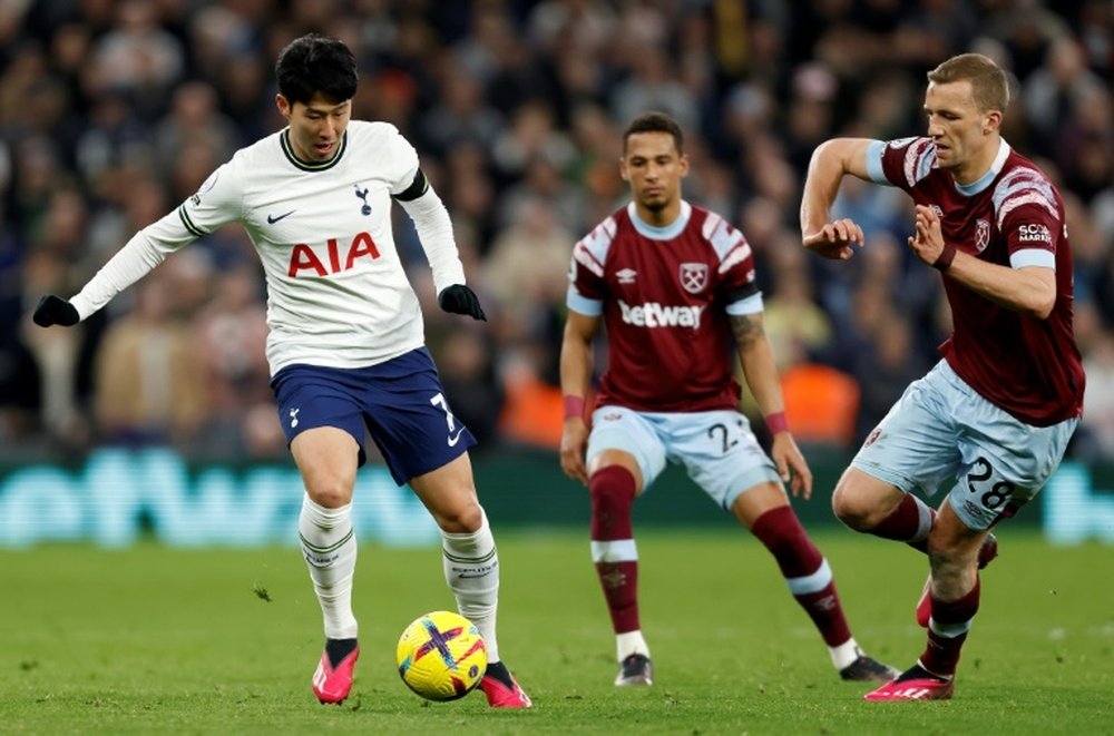 Son emerged from the bench in the second half to net Spurs' second goal. AFP
