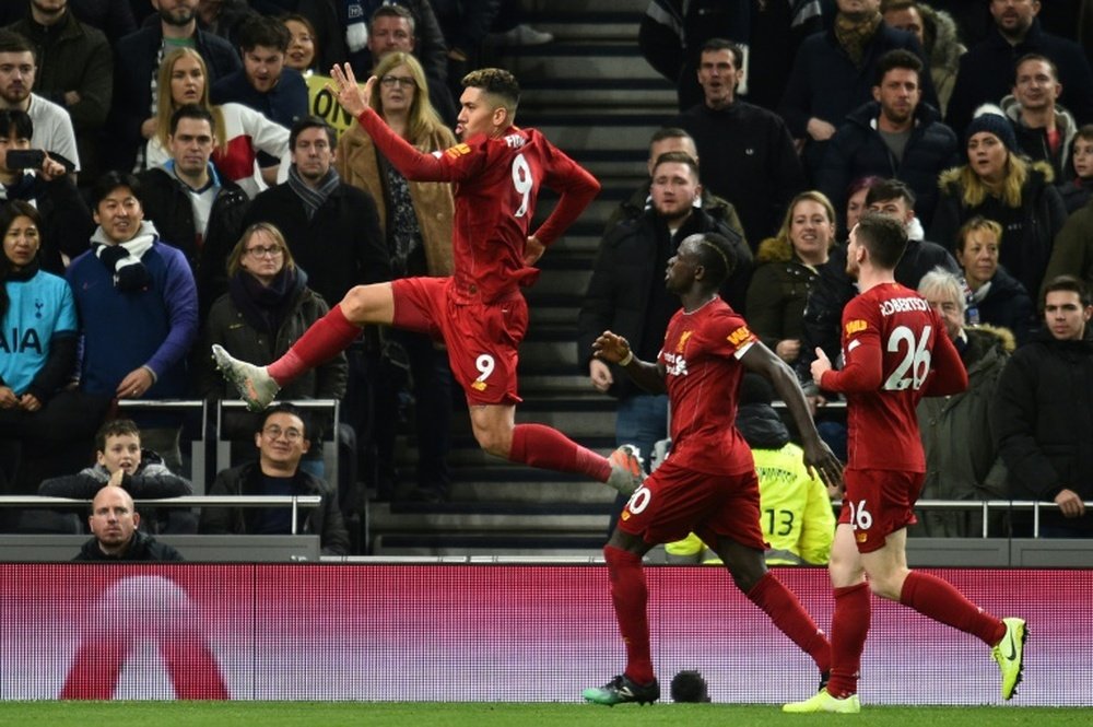 Firmino's goal meant Liverpool claimed another three points at Tottenham. AFP