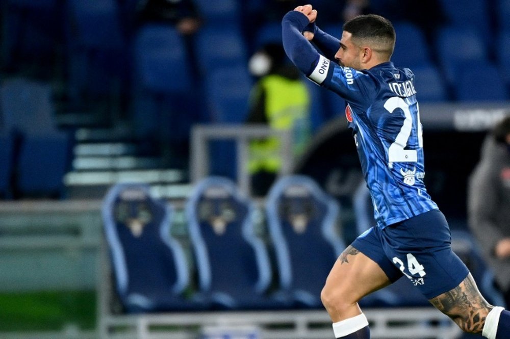 Lorenzo Insigne opened the scoring for Napoli at Lazio. AFP