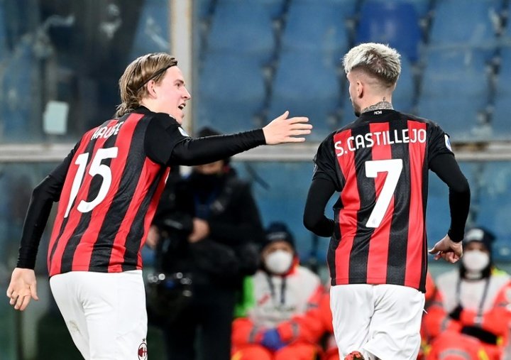 Milan battle past Samp to maintain Serie A lead