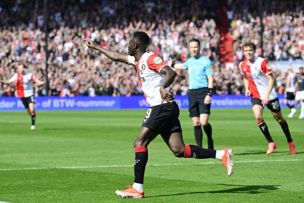 Feyenoord's Minteh scored a great goal to condemn Ajax to a humiliating defeat. AFP