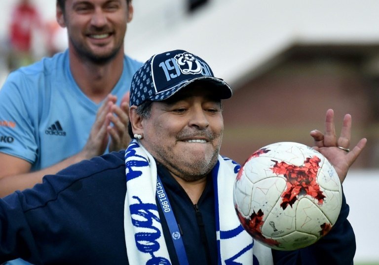 Maradona is no stranger to controversy. AFP