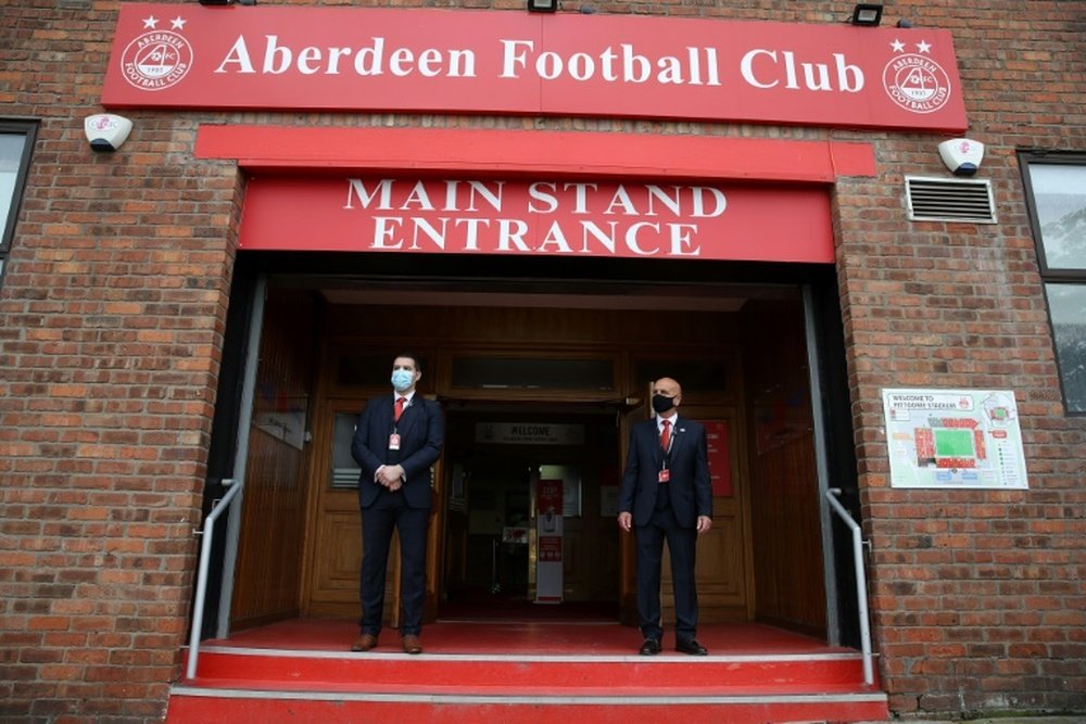 Eight Aberdeen players were fined after breaking COVID-19 rules. AFP
