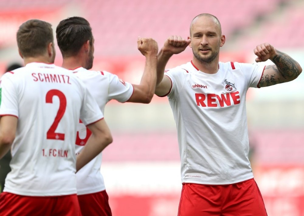 Cologne got a two goal lead, but were pegged back late on by Mainz. AFP