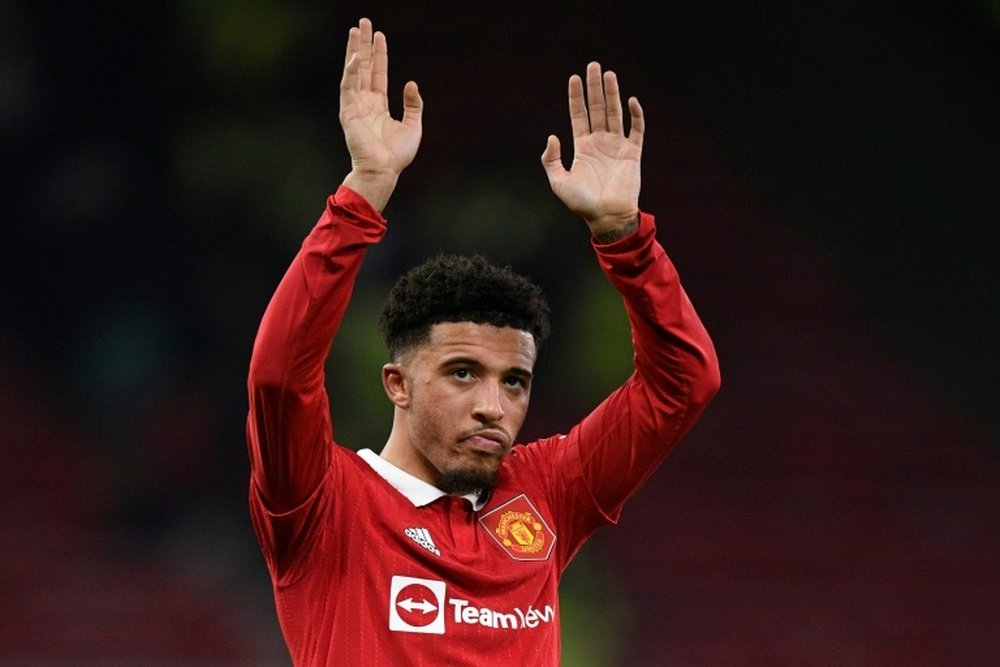 Jadon Sancho joined Manchester United from Borussia Dortmund in 2021. AFP