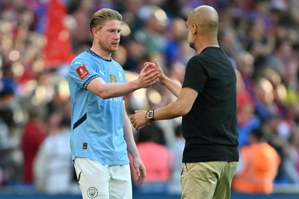 De Bruyne will leave City at the end of his contract after 10 years. AFP