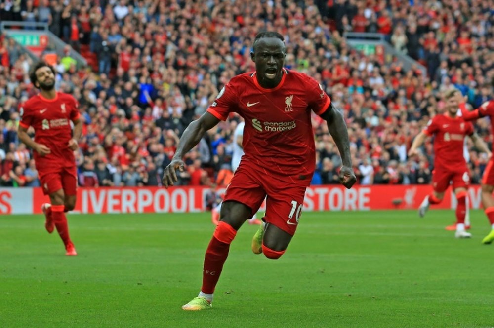 Sadio Mane scored Liverpools second goal in a 2-0 win over Burnley. AFP