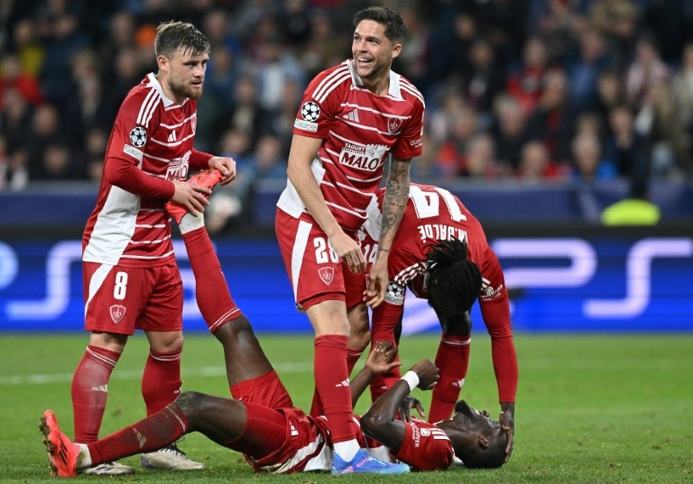 Brest made it two wins out of two at the start of their first ever UCL campaign. AFP