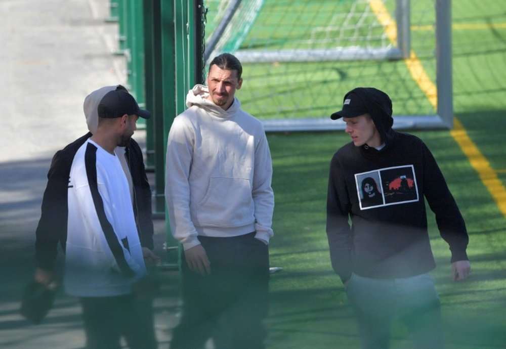 Ibrahimovic's return to training with Sweden's Hammarby sparks rumours about future. AFP