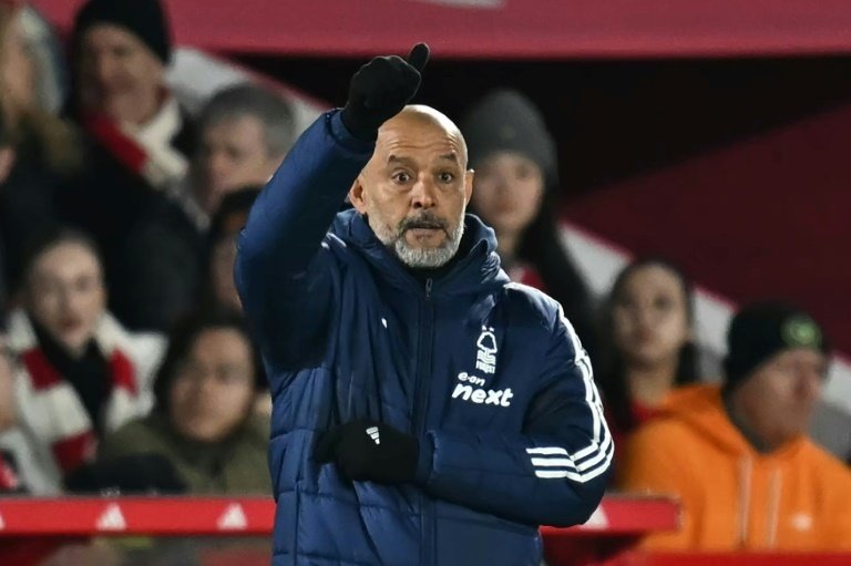 Nuno Espirito Santo's Nottingham Forest are chasing a Champions League spot. AFP