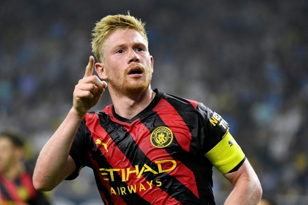 Kevin de Bruyne scored twice as Man City defeated Club America. AFP