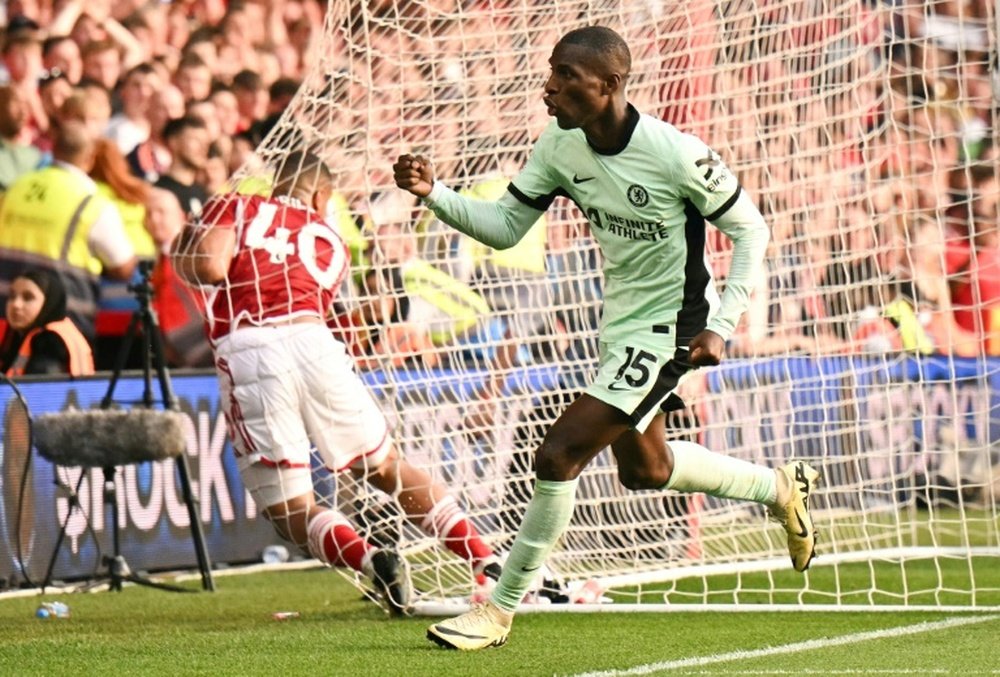 Nicolas Jackson scored the winning goal for Chelsea at Nottingham Forest. AFP