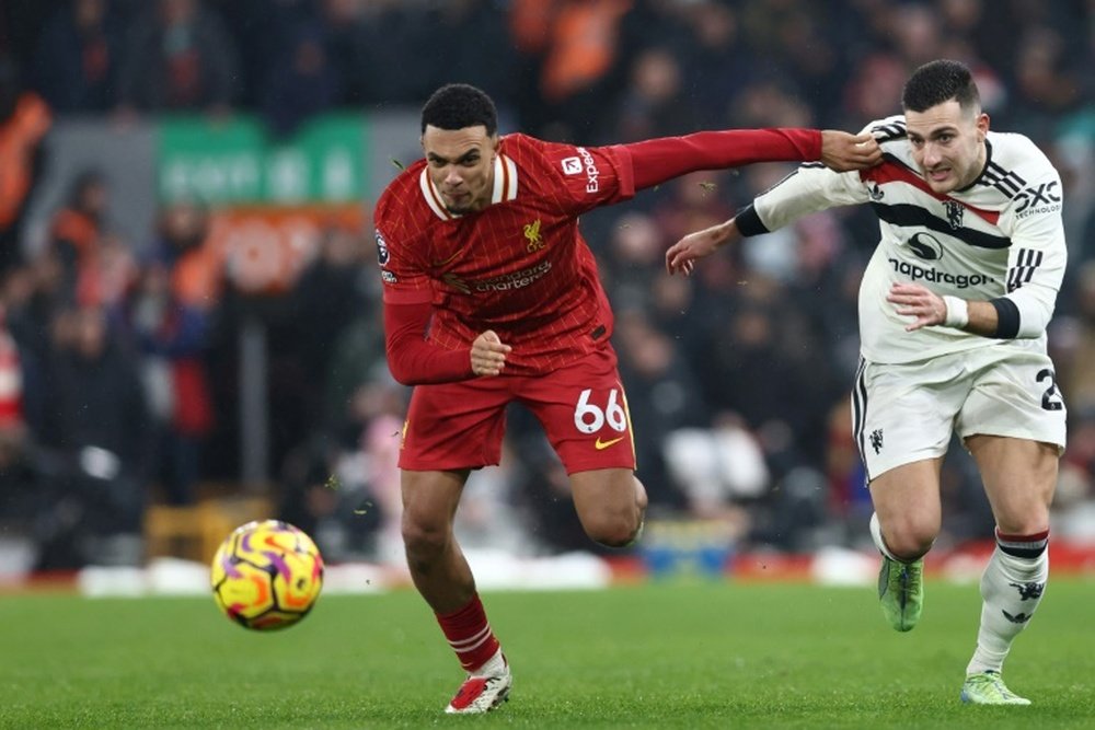Trent Alexander-Arnold had a poor game against Manchester United. AFP